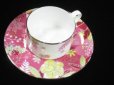 画像2: ナルミ narumi　フローラルパラダイス　ティー・コーヒーカップ＆ソーサー　ピンク (2)