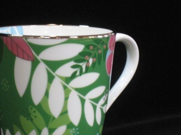 画像3: ナルミ narumi　フローラルパラダイス　マグカップ　グリーン
