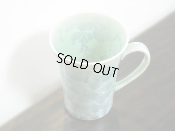 画像2: 清水焼　土渕陶葊作　花結晶　マグカップ(緑）