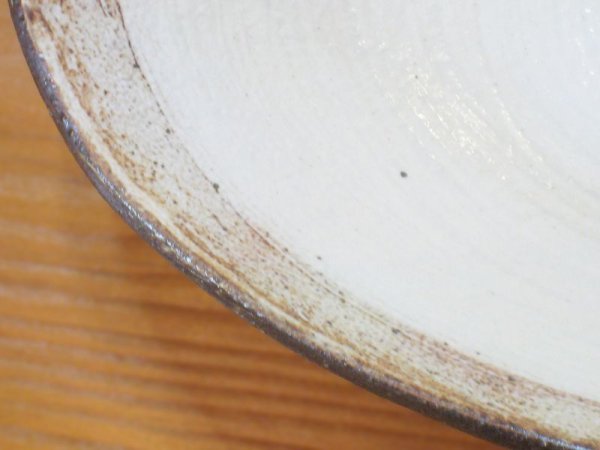 画像3: 信楽焼　へちもん　荒渕粉引　楕円盛鉢