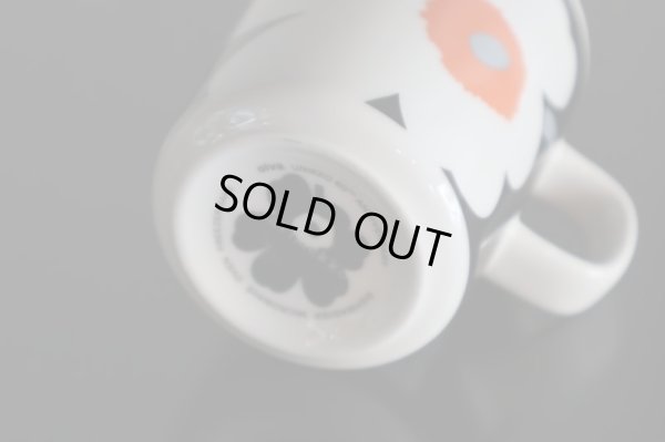 画像6: マリメッコ Mａｒｉｍｅｋｋｏ　ウニッコ６０ｔｈ　マグ　ブラック/オレンジ