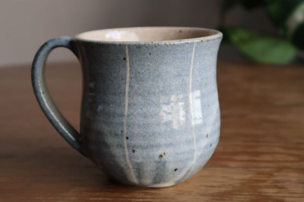 画像3: 信楽焼　へちもん　ミディアムブルー　マグカップ