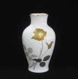 大倉陶園　２８ｃｍ金蝕バラ　花瓶