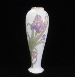 大倉陶園　花瓶　金彩　ハチドリ 大倉陶園/花瓶/陶器/花/金彩 | 骨董・アンティークのオンライン