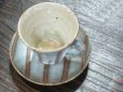 画像2: 信楽焼　へちもん　青萩立線　コーヒーカップ＆ソーサー (2)